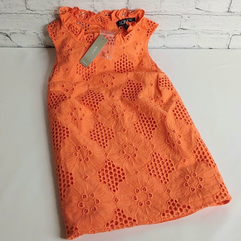 J.CREW 'FLEUR' 2 PIECE EYELET  RUFFLE TOP & CAMI SET NEW - Picture 3 of 16